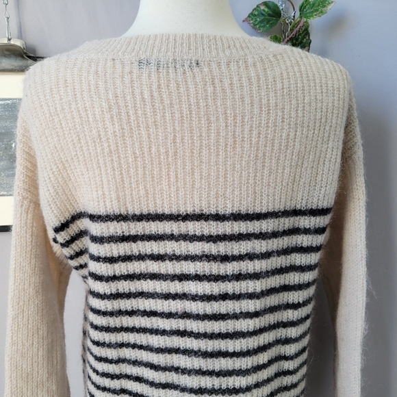 Ahlens Swedish Stripe Mohair Wool Knitted Pullover Sweater XS - Picture 8 of 12